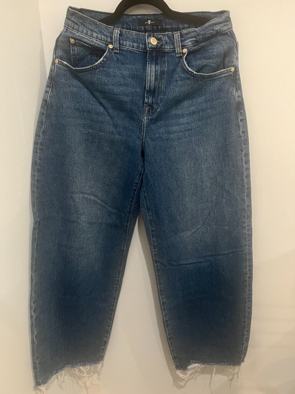 7 For All Mankind Bonnie High-Rise Barrel Jeans, Size: 28, Color: Santa Cruz - Picture 5 of 12